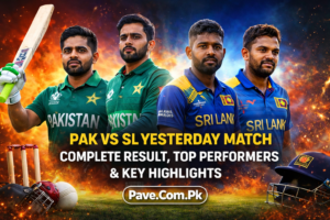 Pak vs SL Yesterday Match Complete Result Top Performers Key Highlights