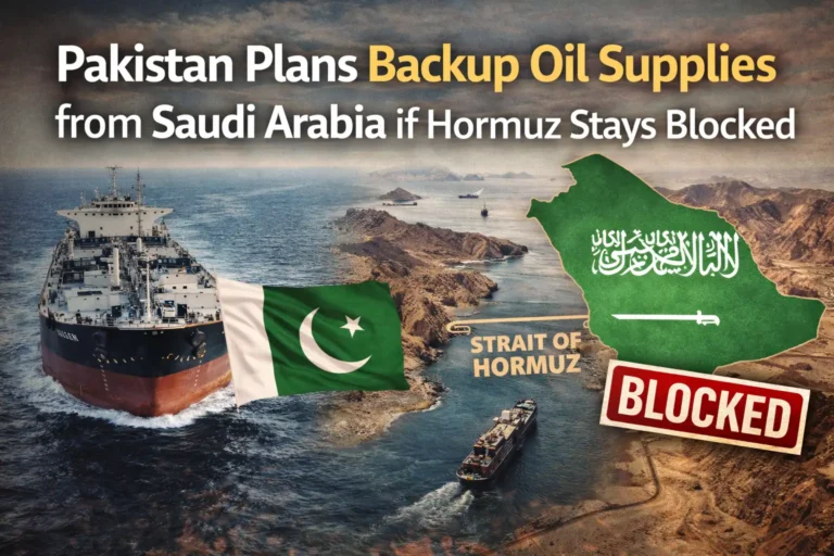 Pakistan Plans Backup Oil Supplies from Saudi Arabia if Hormuz Stays Blocked