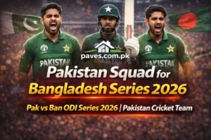 Pakistan Squad for Bangladesh Series 2026 Pak vs Ban ODI Series 2026 Pakistan Cricket Team