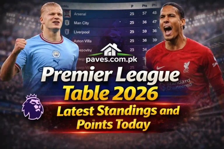 Premier League Table 2026 Latest Standings and Points Today