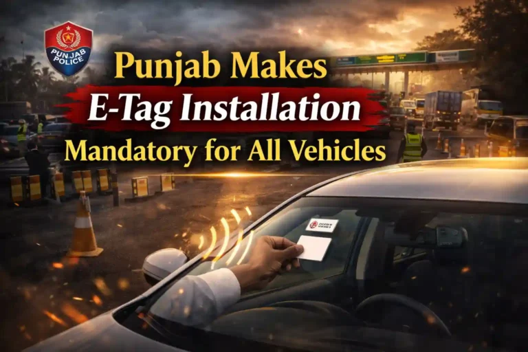 Punjab Makes E-Tag Installation Mandatory for All Vehicles