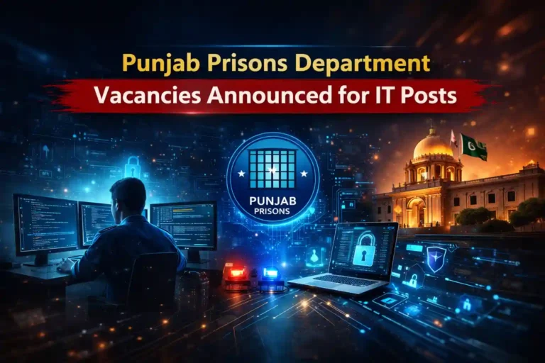 Punjab Prisons Department Vacancies Announced for IT Posts 8 Punjab Prisons Department Vacancies Announced for IT Posts