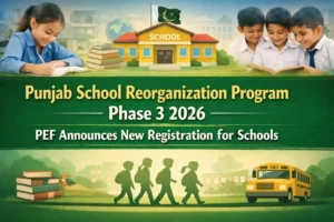 Punjab School Reorganization Program Phase 3 2026 – PEF Announces New Registration for Schools 2 Punjab School Reorganization Program Phase 3 2026 – PEF Announces New Registration for Schools