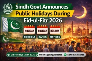 Sindh Govt Announces Public Holidays During Eid-ul-Fitr 2026 3 Sindh Govt Announces Public Holidays During Eid-ul-Fitr 2026