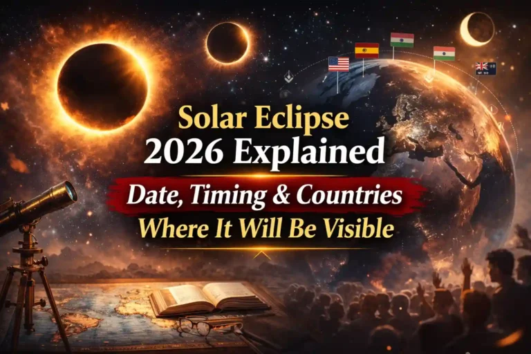 Solar Eclipse 2026 Explained Date, Timing & Countries Where It Will Be Visible