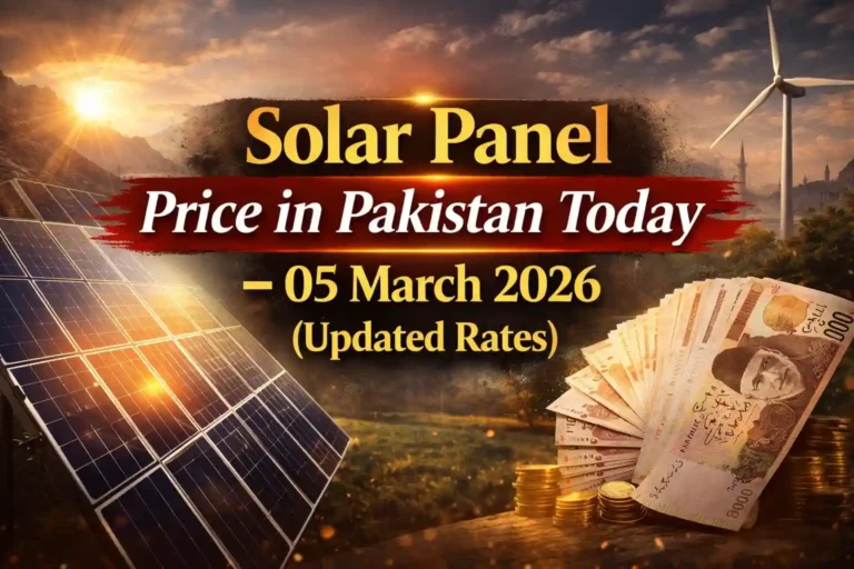 Solar Panel Price in Pakistan Today – 05 March 2026 (Updated Rates)