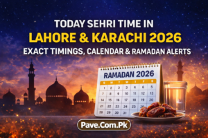 Today Sehri Time in Lahore Karachi 2026 Exact Timings Calendar Ramadan Alerts