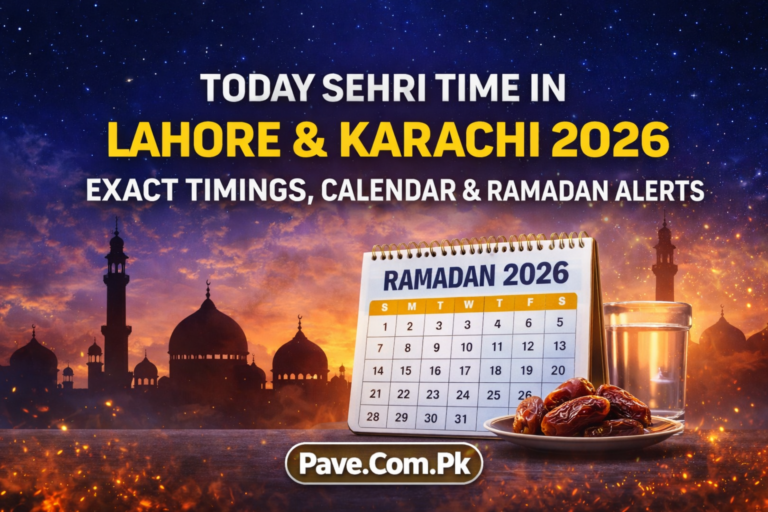 Today Sehri Time in Lahore & Karachi 2026: Exact Timings, Calendar & Ramadan Alerts 8 Today Sehri Time in Lahore & Karachi 2026: Exact Timings, Calendar & Ramadan Alerts