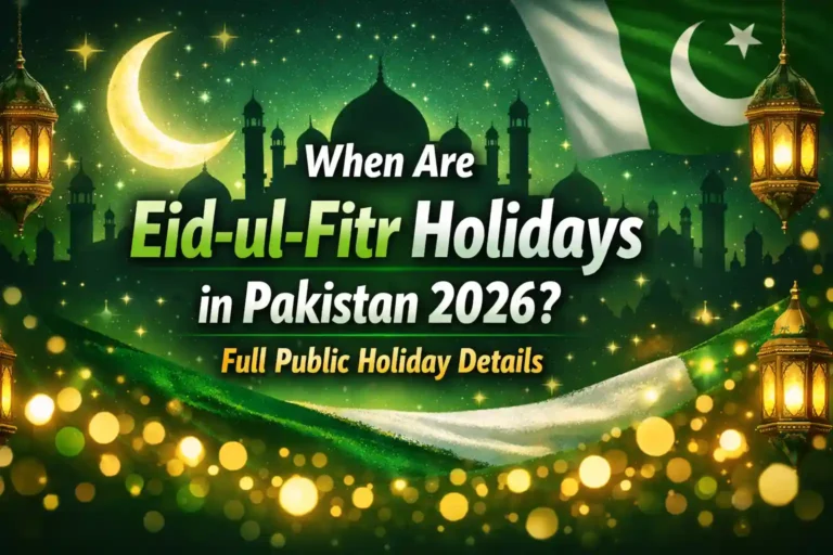 When Are Eid-ul-Fitr Holidays in Pakistan 2026 Full Public Holiday Details