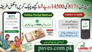 مارچ میں 8171 کی 14500 روپے قسط کیسے چیک کریں؟ مکمل طریقہ 3 مارچ میں 8171 کی 14500 روپے قسط کیسے چیک کریں؟ مکمل طریقہ